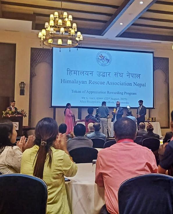 Awarded by the Himalayan Rescue Association Nepal