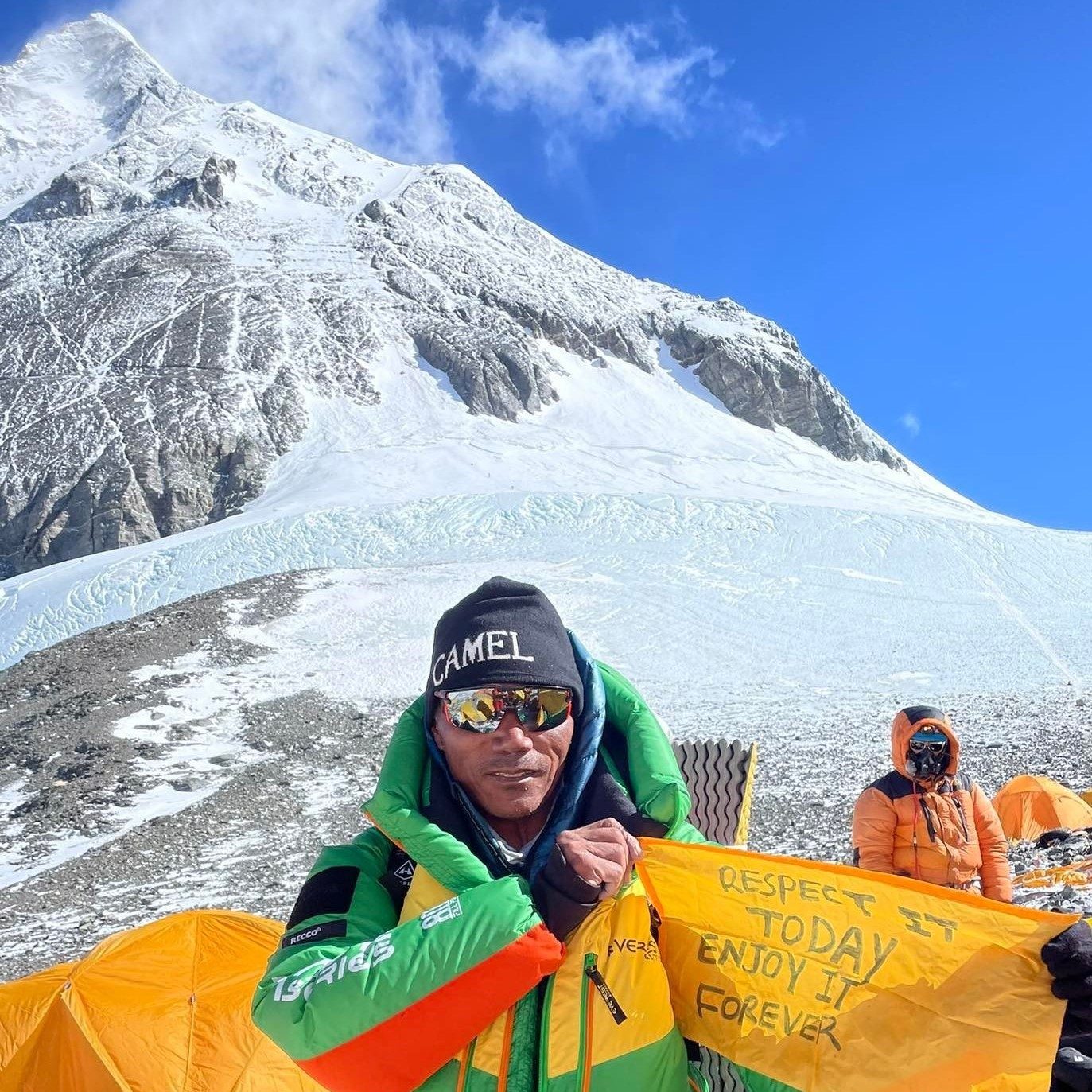 Kami Rita Sherpa in Camp 4 of Mount Everest on May 17, 2023.